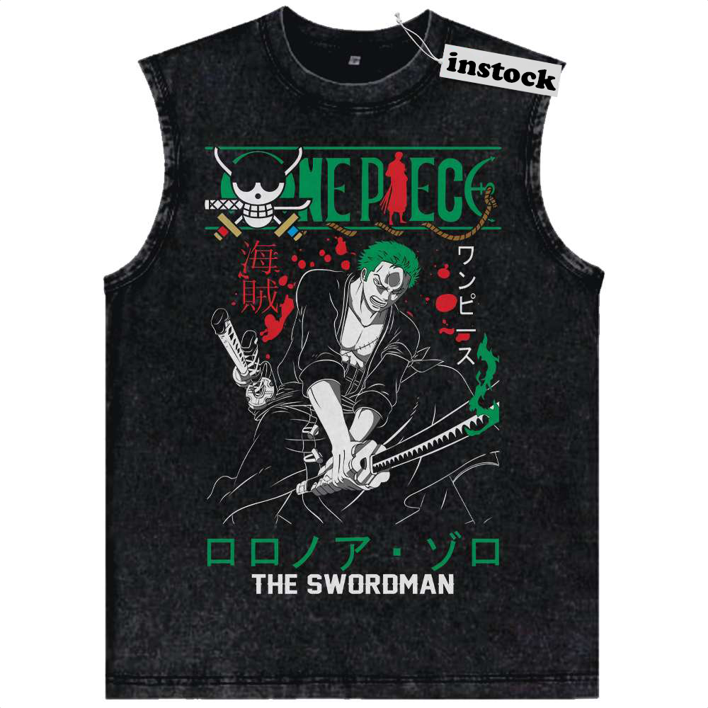 Roronoa Zoro Tank Top, One Piece Tank Top, Anime Tank Top, Vintage Tank Top
