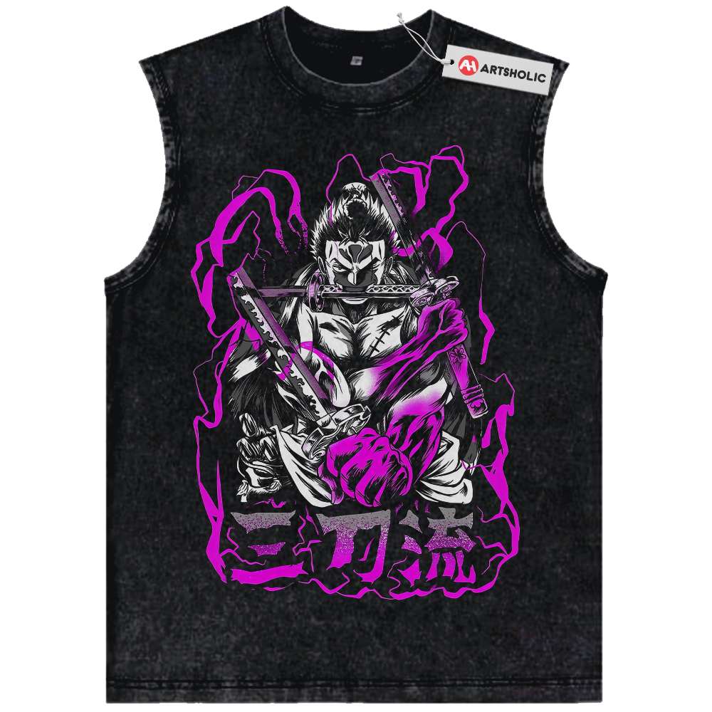 Roronoa Zoro Tank Top, One Piece Tank Top, Anime Tank Top, Vintage Tank Top
