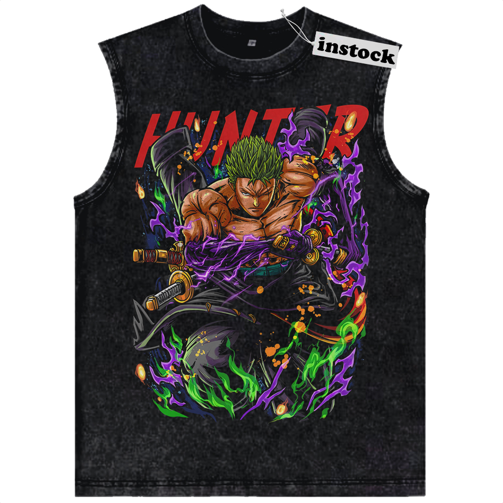 Roronoa Zoro Tank Top, One Piece Tank Top, Anime Tank Top, Vintage Tank Top