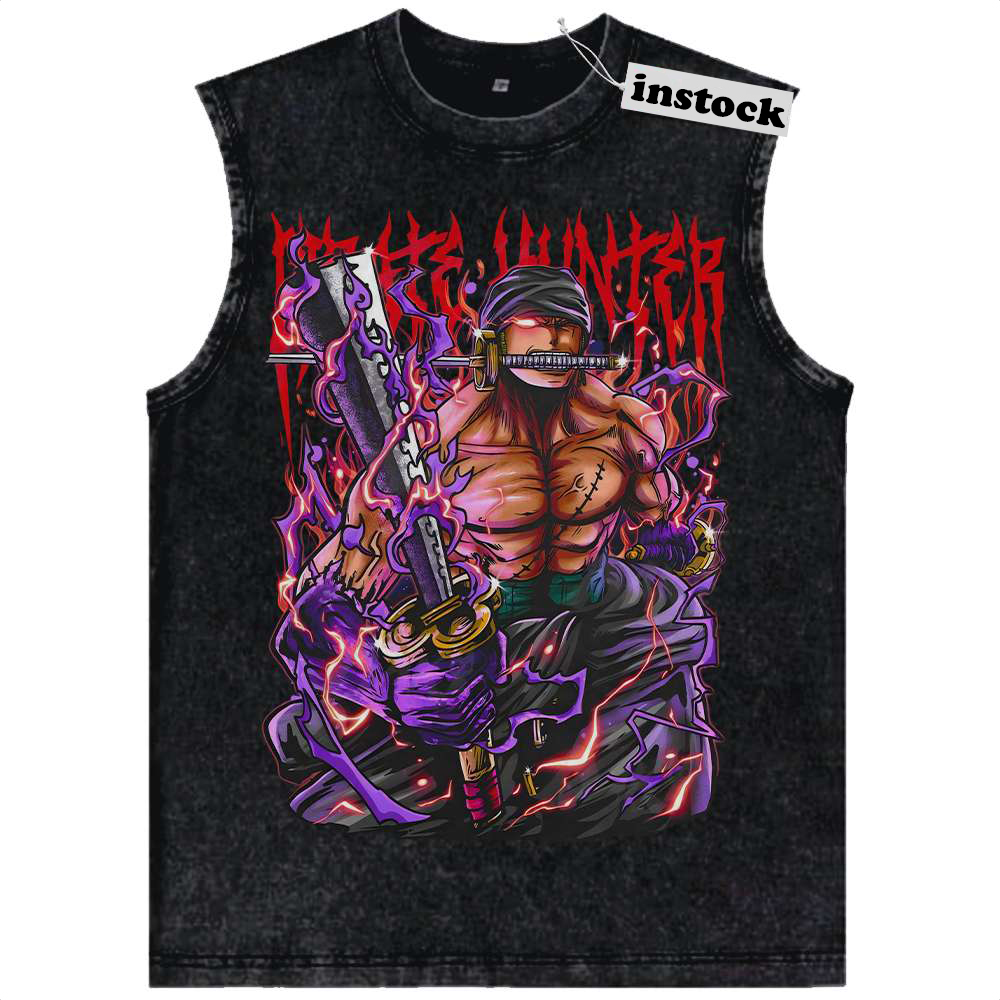 Roronoa Zoro Tank Top, One Piece Tank Top, Anime Tank Top, Vintage Tank Top