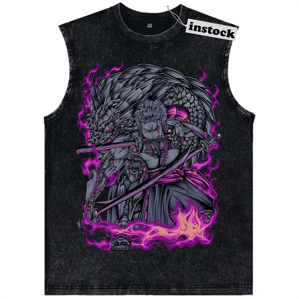 Roronoa Zoro Tank Top, One Piece Tank Top, Anime Tank Top, Vintage Tank Top