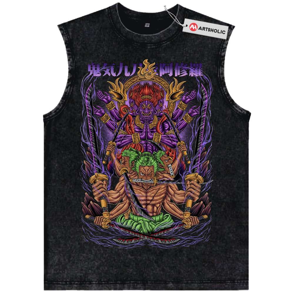 Roronoa Zoro Tank Top, One Piece Tank Top, Anime Tank Top, Vintage Tank Top