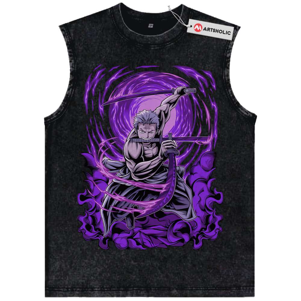 Roronoa Zoro Tank Top, One Piece Tank Top, Anime Tank Top, Vintage Tank Top