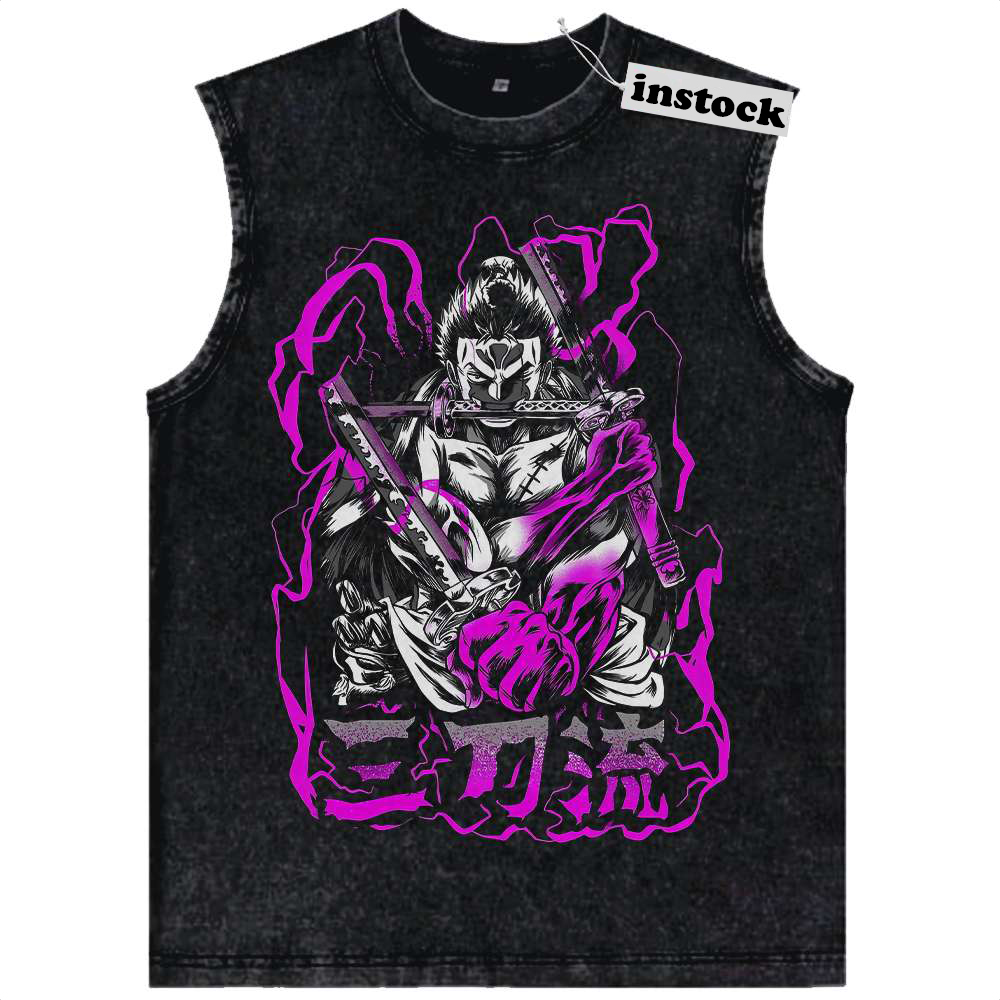 Roronoa Zoro Tank Top, One Piece Tank Top, Anime Tank Top, Vintage Tank Top