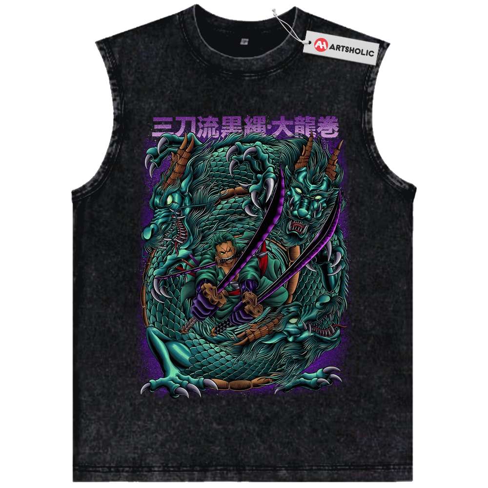 Roronoa Zoro Tank Top, One Piece Tank Top, Anime Tank Top, Vintage Tank Top