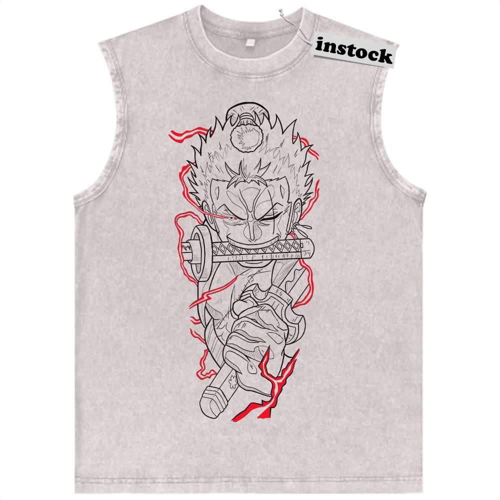 Roronoa Zoro Tank Top, One Piece Tank Top, Anime Tank Top, Vintage Tank Top
