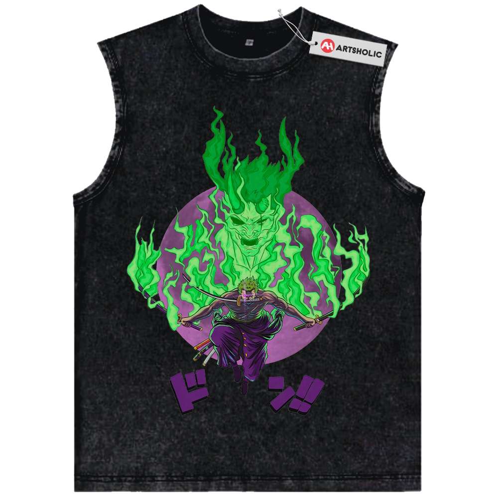 Roronoa Zoro Tank Top, One Piece Tank Top, Anime Tank Top, Vintage Tank Top