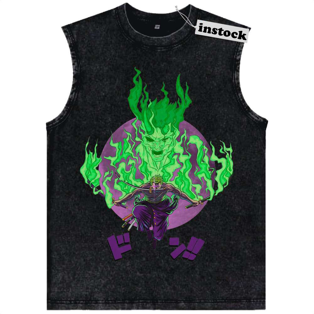 Roronoa Zoro Tank Top, One Piece Tank Top, Anime Tank Top, Vintage Tank Top