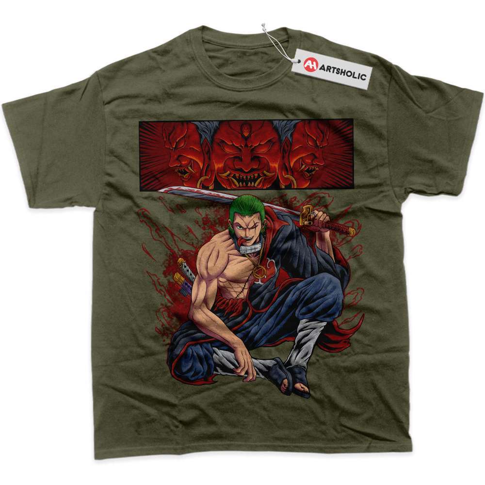 Alternative view of Roronoa Zoro x Akatsuki Shirt, One Piece Shirt, Anime Shirt, Graphic Tee