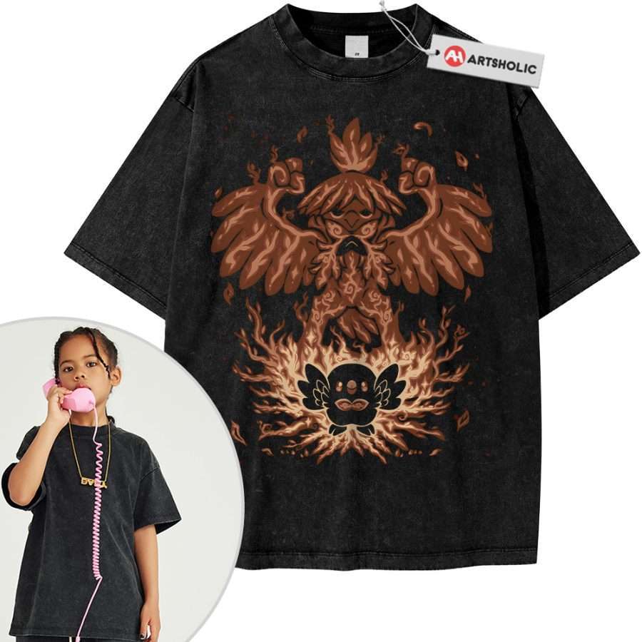 Alternative view of Rowlet vs Decidueye Shirt For Kids, Pokemon Shirt For Kids, Anime Shirt For Kids, Vintage Tee For Kids