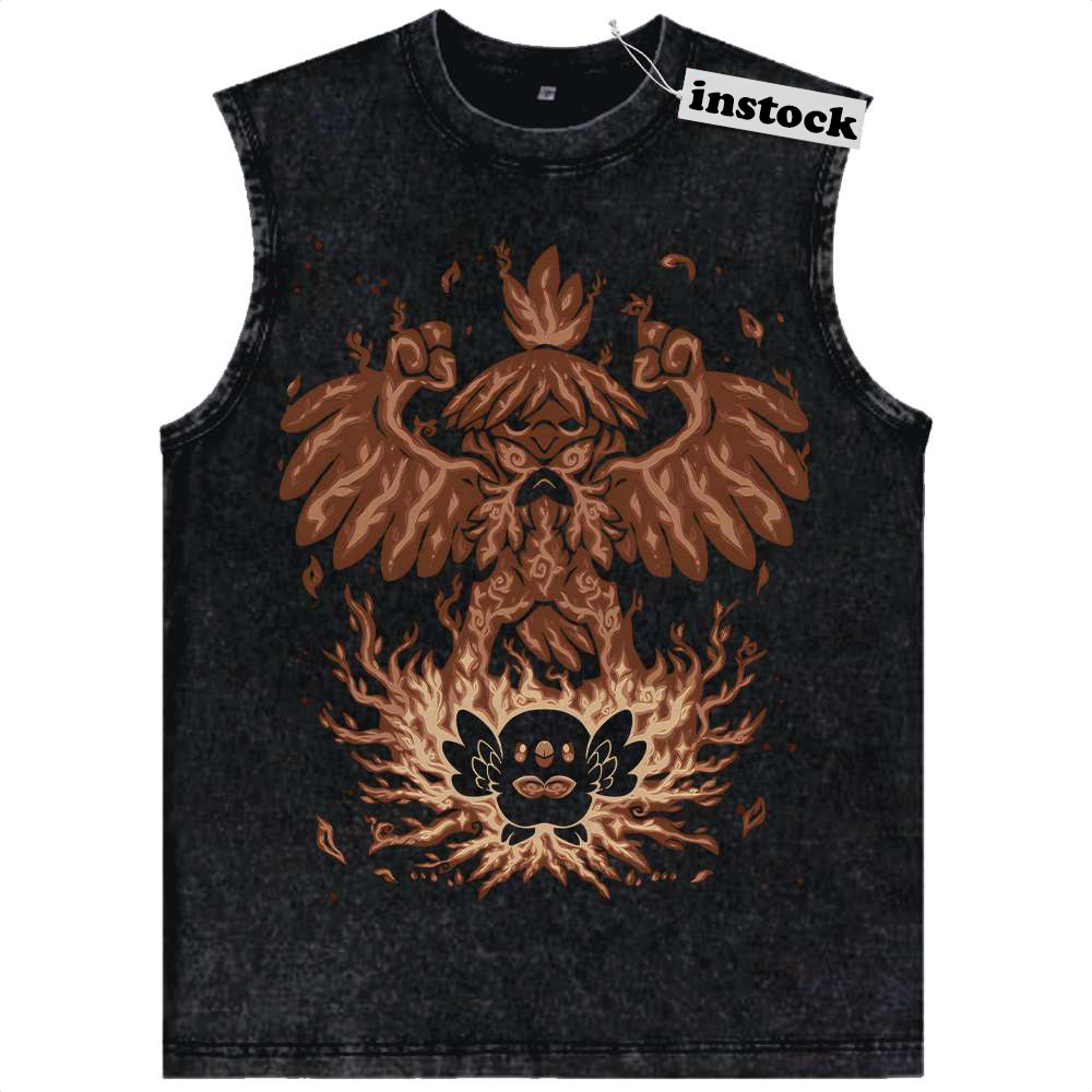 Rowlet vs Decidueye Tank Top, Pokemon Tank Top, Anime Tank Top, Vintage Tank Top