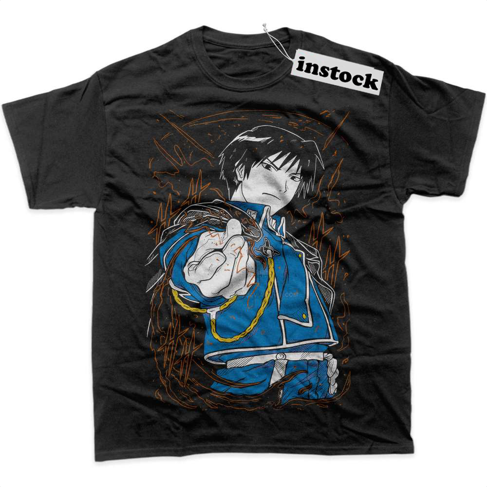 Roy Mustang Shirt, Fullmetal Alchemist Shirt, Anime Shirt, Graphic T-Shirt