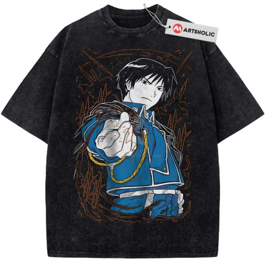 Alternative view of Roy Mustang Shirt, Fullmetal Alchemist Shirt, Anime Shirt, Vintage T-Shirt