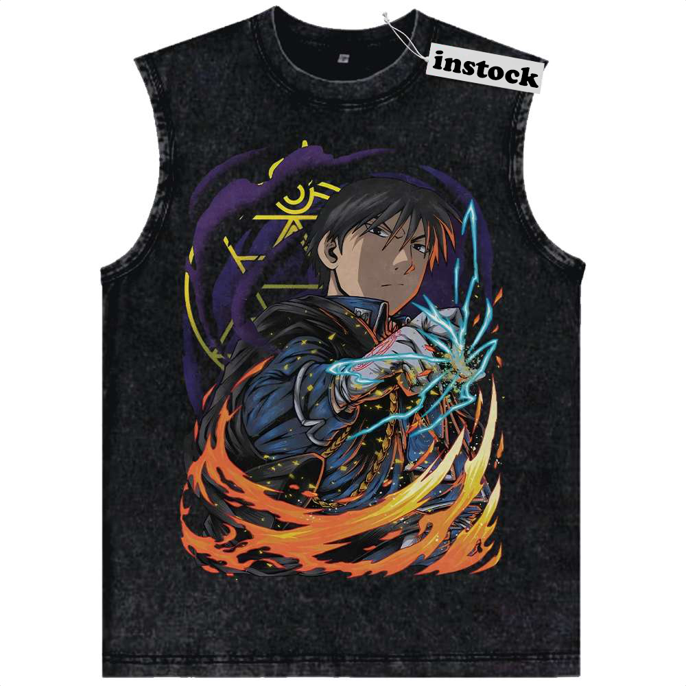 Roy Mustang Tank Top, Fullmetal Alchemist Tank Top, Anime Tank Top, Vintage Tank Top