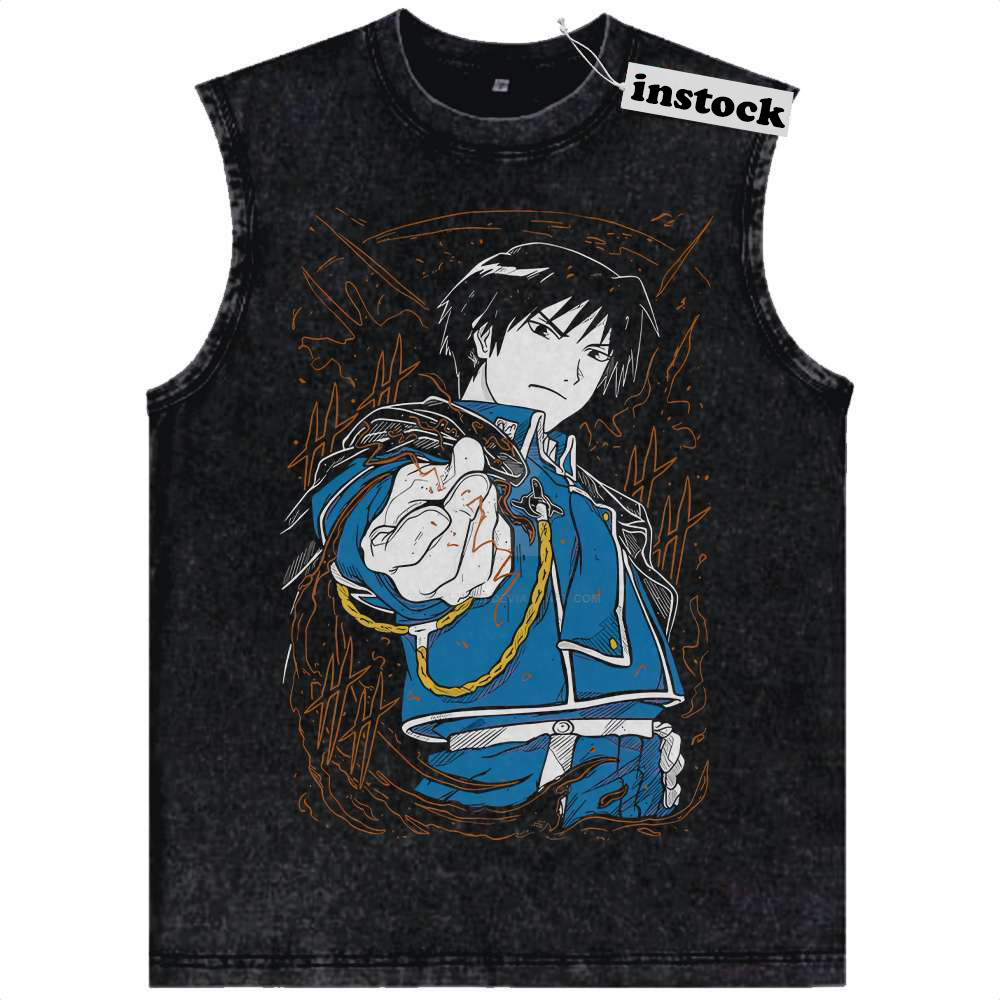 Roy Mustang Tank Top, Fullmetal Alchemist Tank Top, Anime Tank Top, Vintage Tank Top