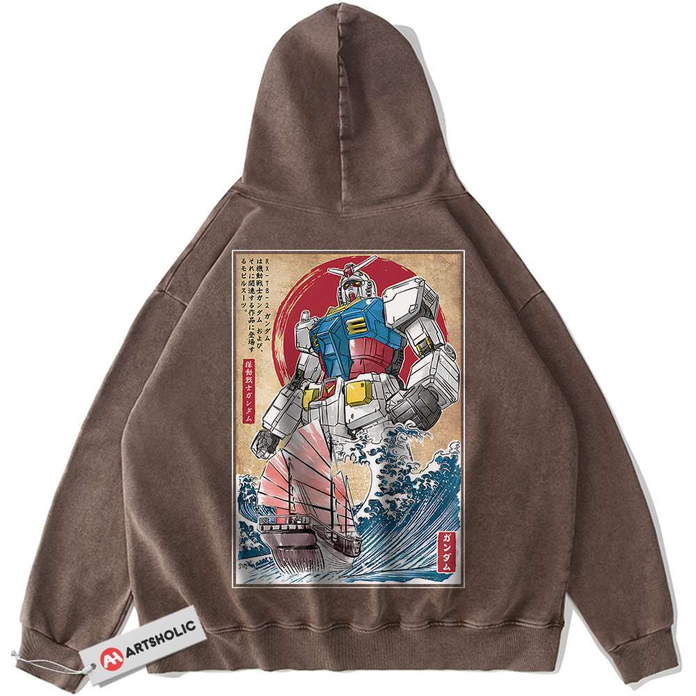 Alternative view of RX-78-2 Gundam Hoodie, Anime Hoodie, Vintage Hoodie