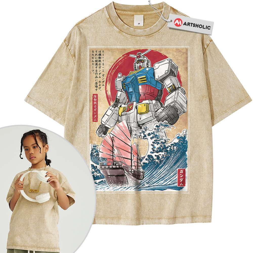 Alternative view of RX-78-2 Gundam Shirt For Kids, Anime Shirt For Kids, Vintage T-Shirt For Kids