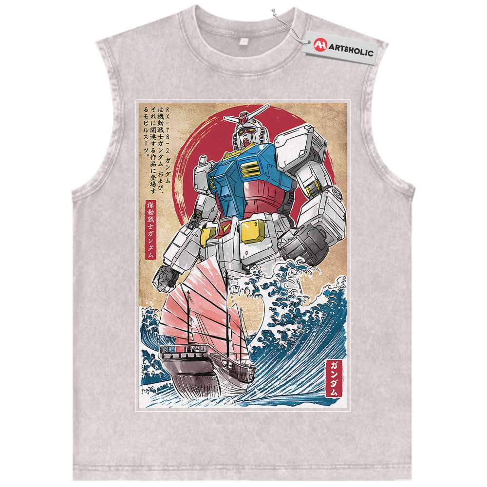 Alternative view of RX-78-2 Gundam Tank Top, Anime Tank Top, Vintage Tank Top