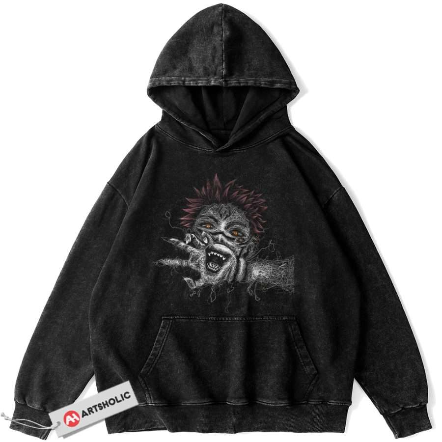 Alternative view of Ryomen Sukuna Hoodie, Jujutsu Kaisen Hoodie, Anime Hoodie, Vintage Hoodie