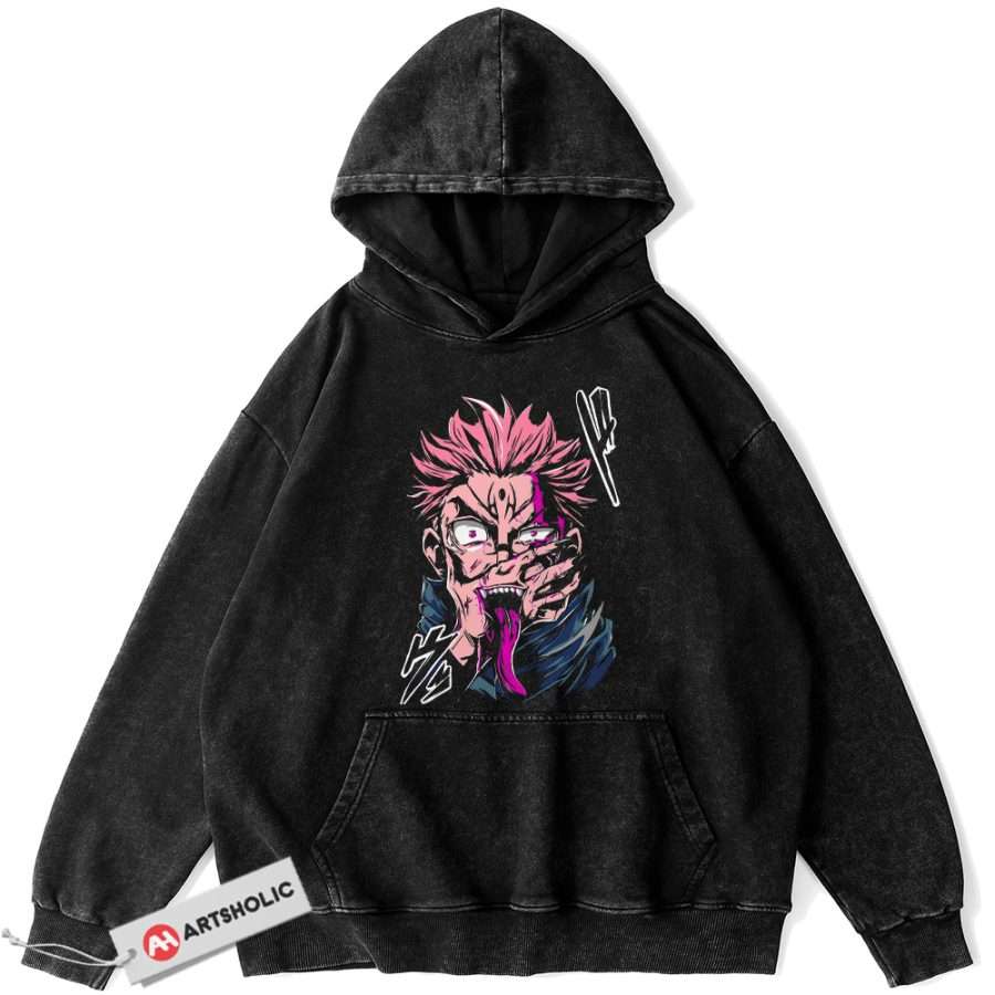 Alternative view of Ryomen Sukuna Hoodie, Jujutsu Kaisen Hoodie, Anime Hoodie, Vintage Hoodie