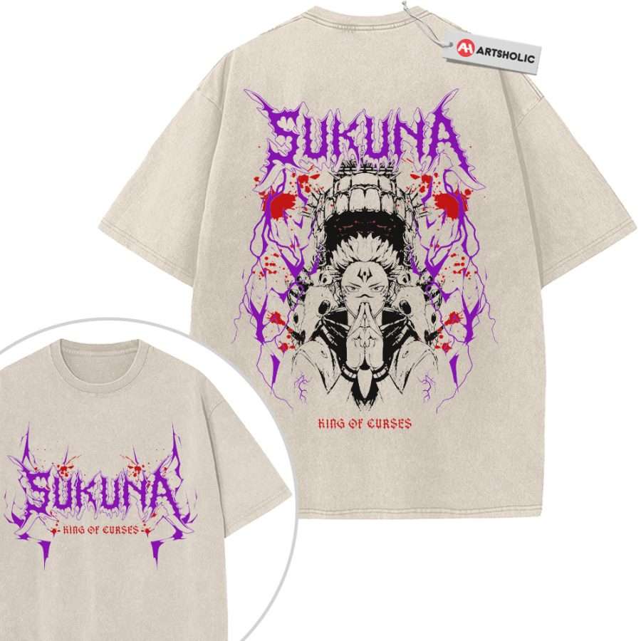 Alternative view of Ryomen Sukuna Shirt, Jujutsu Kaisen Shirt, Anime Shirt, Vintage T-Shirt 2-Sided