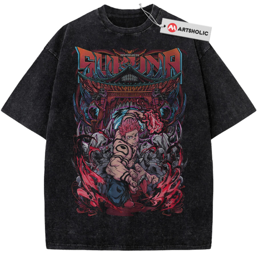 Alternative view of Ryomen Sukuna Shirt, Jujutsu Kaisen Shirt, Anime Shirt, Vintage Tee