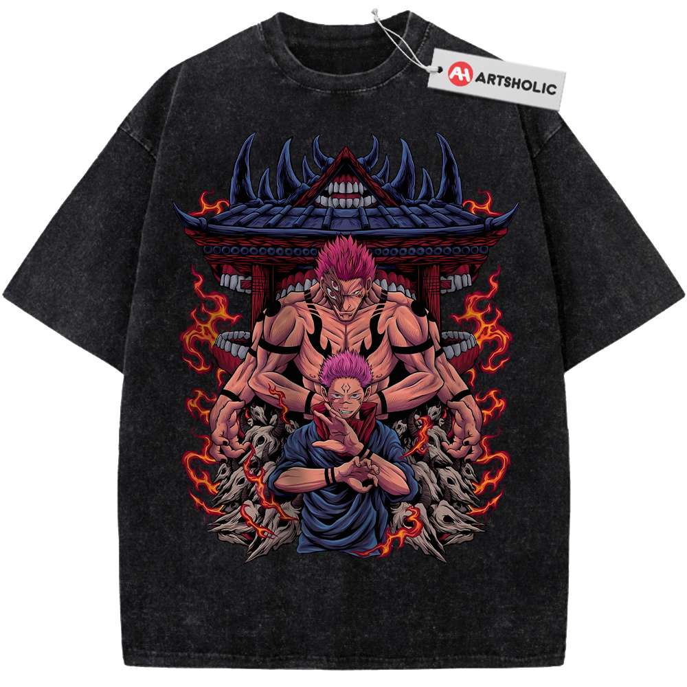 Alternative view of Ryomen Sukuna Shirt, Jujutsu Kaisen Shirt, Anime Shirt, Vintage Tee