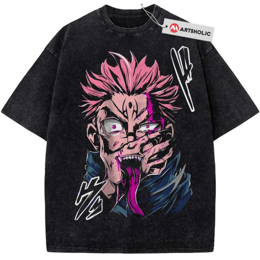 Alternative view of Ryomen Sukuna Shirt, Jujutsu Kaisen Shirt, Anime Shirt, Vintage Tee