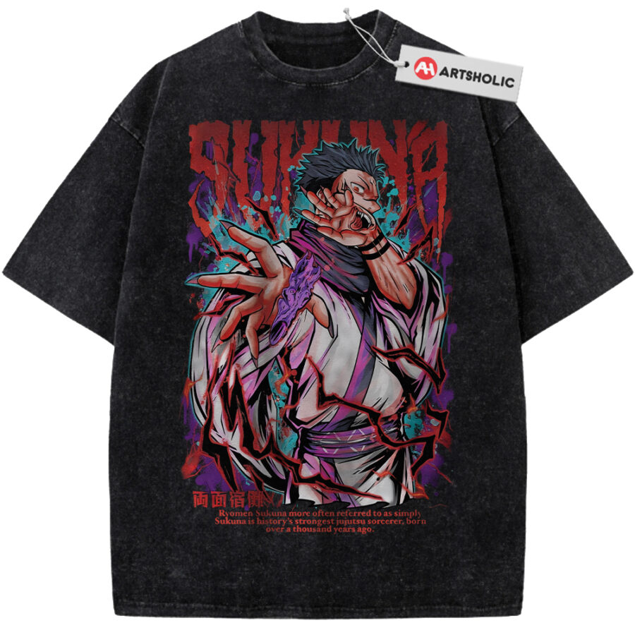 Alternative view of Ryomen Sukuna Shirt, Jujutsu Kaisen Shirt, Anime Shirt, Vintage Tee