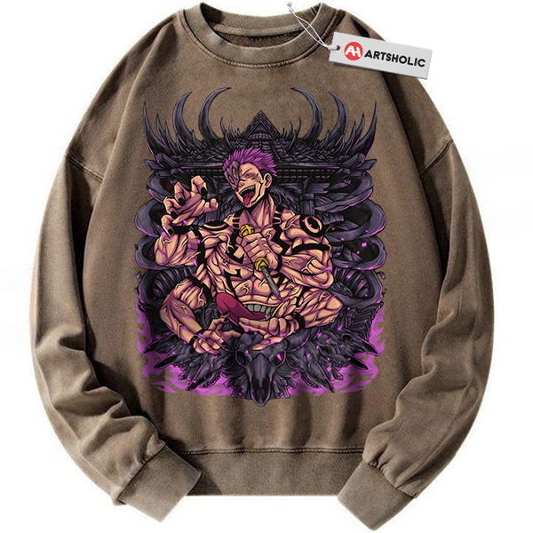 Alternative view of Ryomen Sukuna Sweatshirt, Jujutsu Kaisen Sweatshirt, Anime Sweatshirt, Vintage Sweater