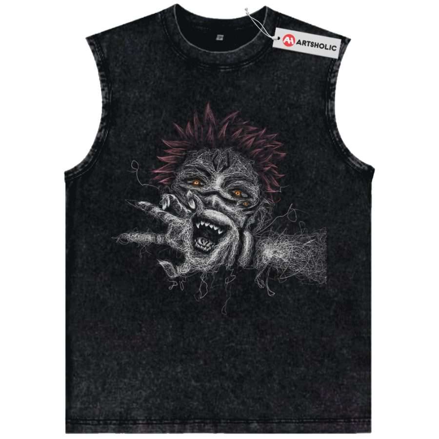 Alternative view of Ryomen Sukuna Tank Top, Jujutsu Kaisen Tank Top, Anime Tank Top, Vintage Tank Top