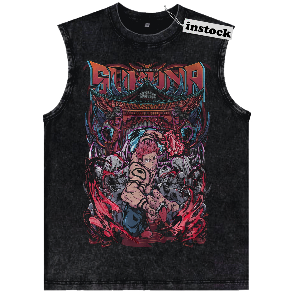 Ryomen Sukuna Tank Top, Jujutsu Kaisen Tank Top, Anime Tank Top, Vintage Tank Top