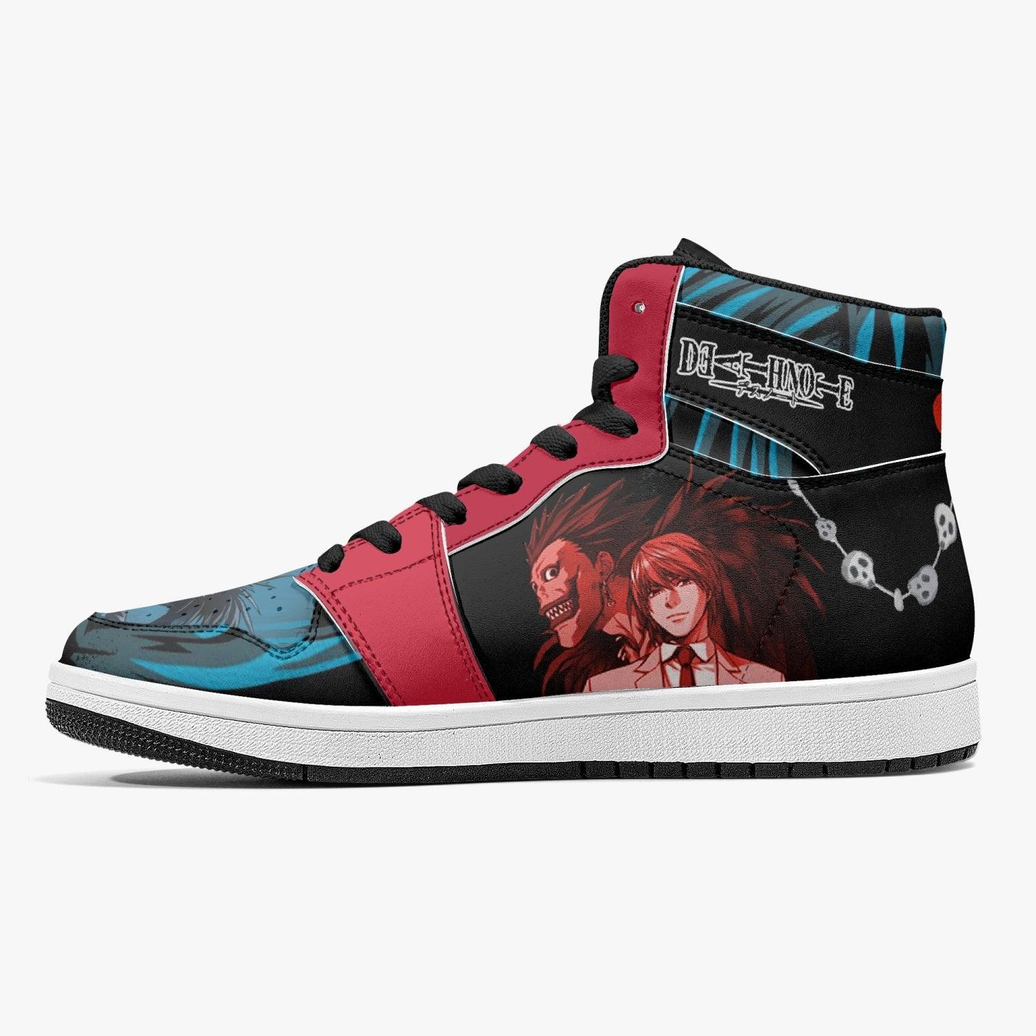 Alternative view of Ryuk Desu Noto Custom Sneaker Mid 1 Basketball Shoes - Otaku Hall