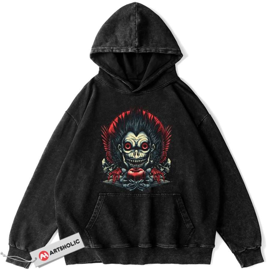 Alternative view of Ryuk Hoodie, Death Note Hoodie, Anime Hoodie, Vintage Hoodie
