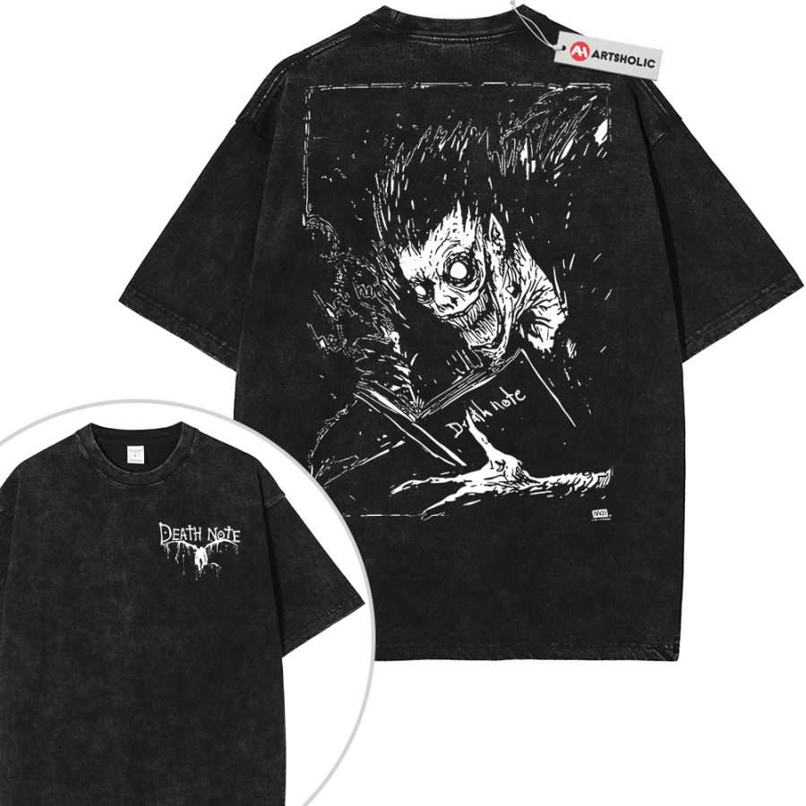 Alternative view of Ryuk Shirt, Death Note Shirt, Anime Shirt, Vintage T-Shirt 2-Sided