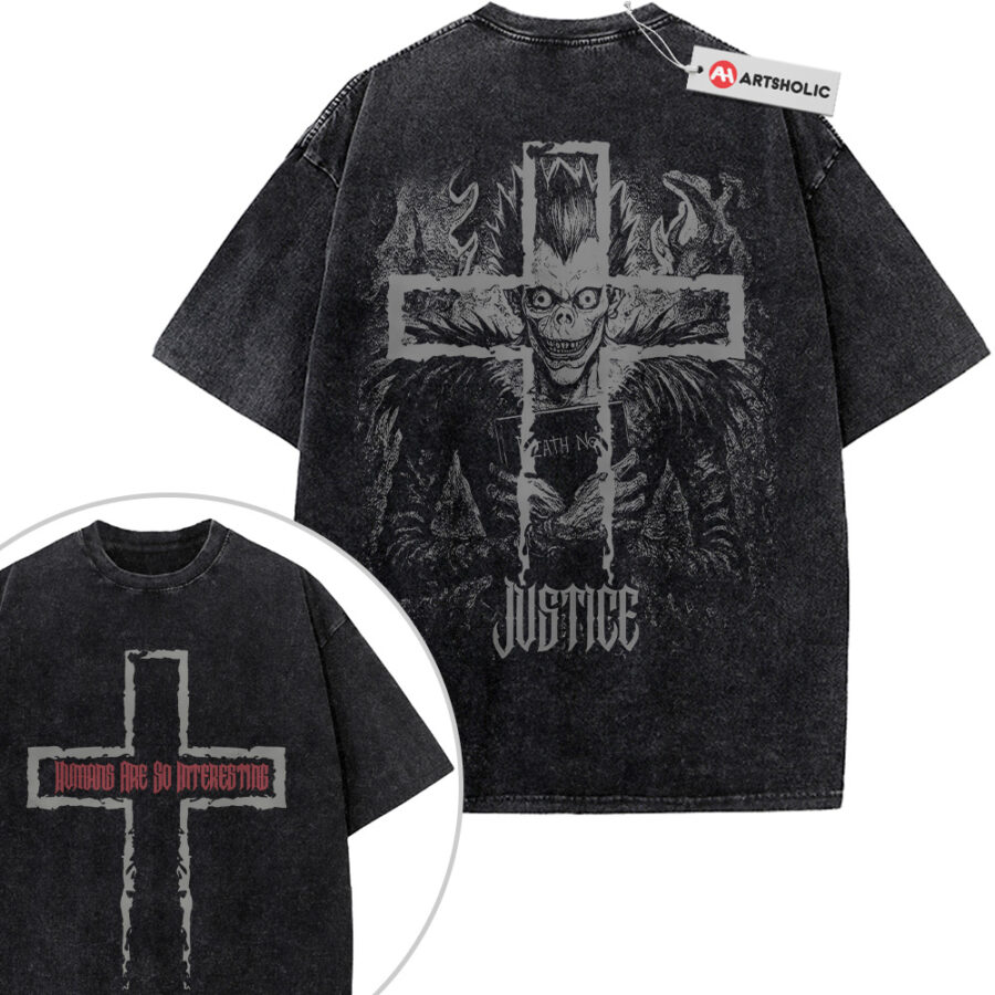 Alternative view of Ryuk Shirt, Death Note Shirt, Anime Shirt, Vintage T-Shirt 2-Sided