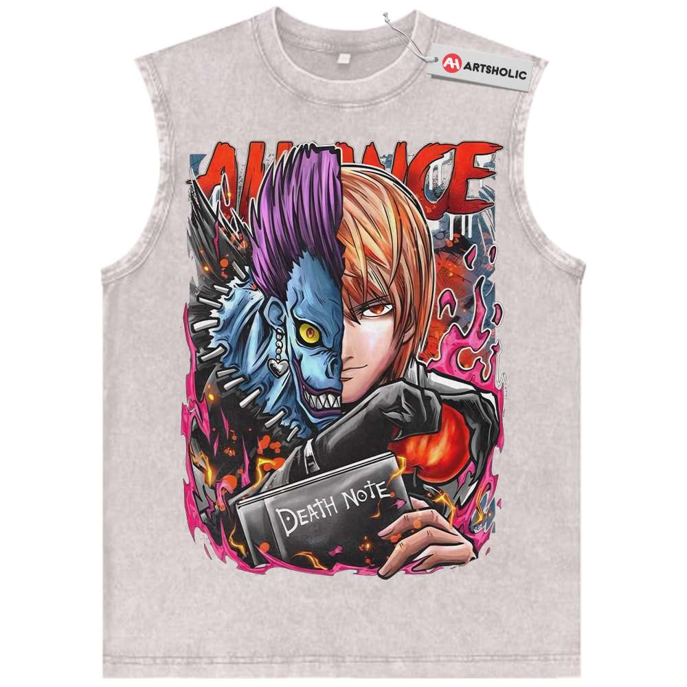 Alternative view of Ryuk Tank Top, Light Yagami Tank Top, Death Note Tank Top, Anime Tank Top, Vintage Tank Top