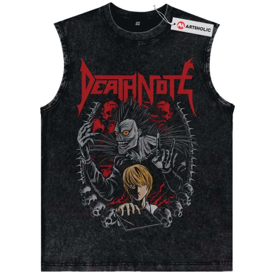 Alternative view of Ryuk Tank Top, Light Yagami Tank Top, Death Note Tank Top, Anime Tank Top, Vintage Tank Top