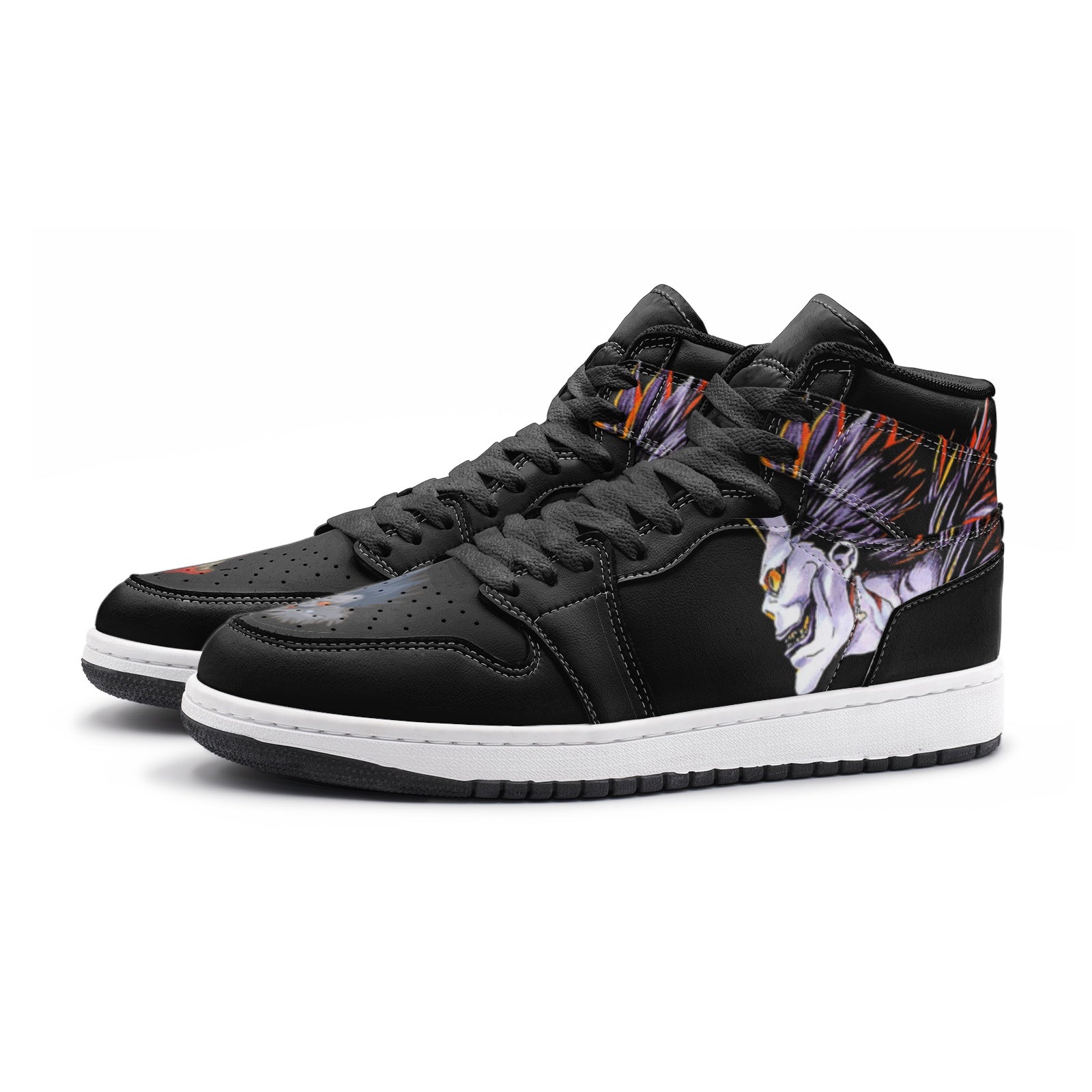 Alternative view of Ryuk V2 Desu Noto Custom Sneaker Mid 1 Basketball Shoes - Otaku Hall