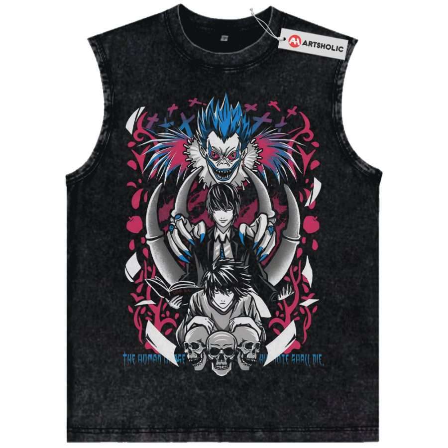 Alternative view of Ryuk vs Light Yagami Tank Top, Death Note Tank Top, Anime Tank Top, Vintage Tank Top