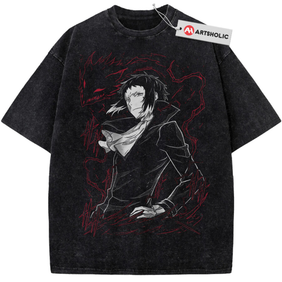 Alternative view of Ryunosuke Akutagawa Shirt, Bungo Stray Dogs Shirt, Anime Shirt, Vintage T-Shirt