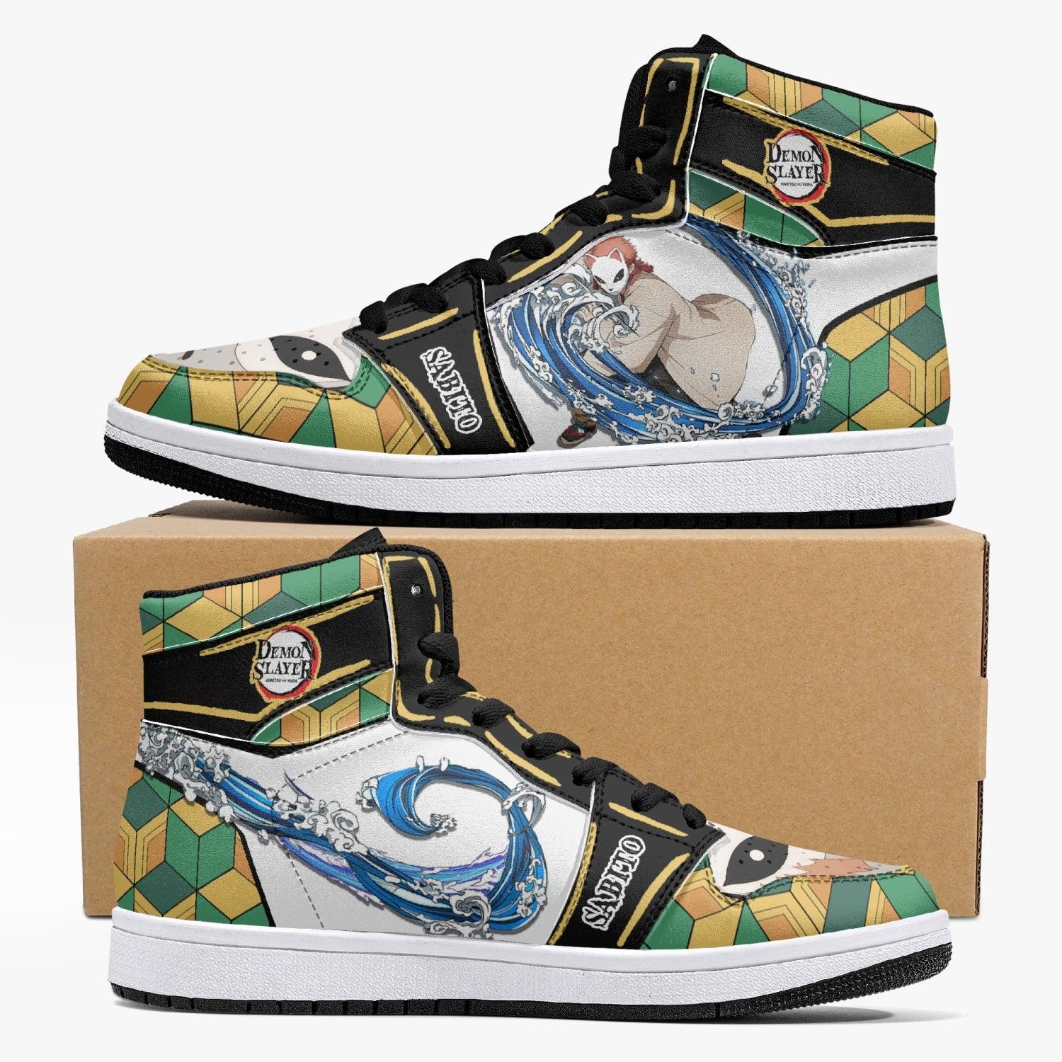 Sabito Demon Slayer Custom Sneaker Mid 1 Basketball Shoes - Otaku Hall