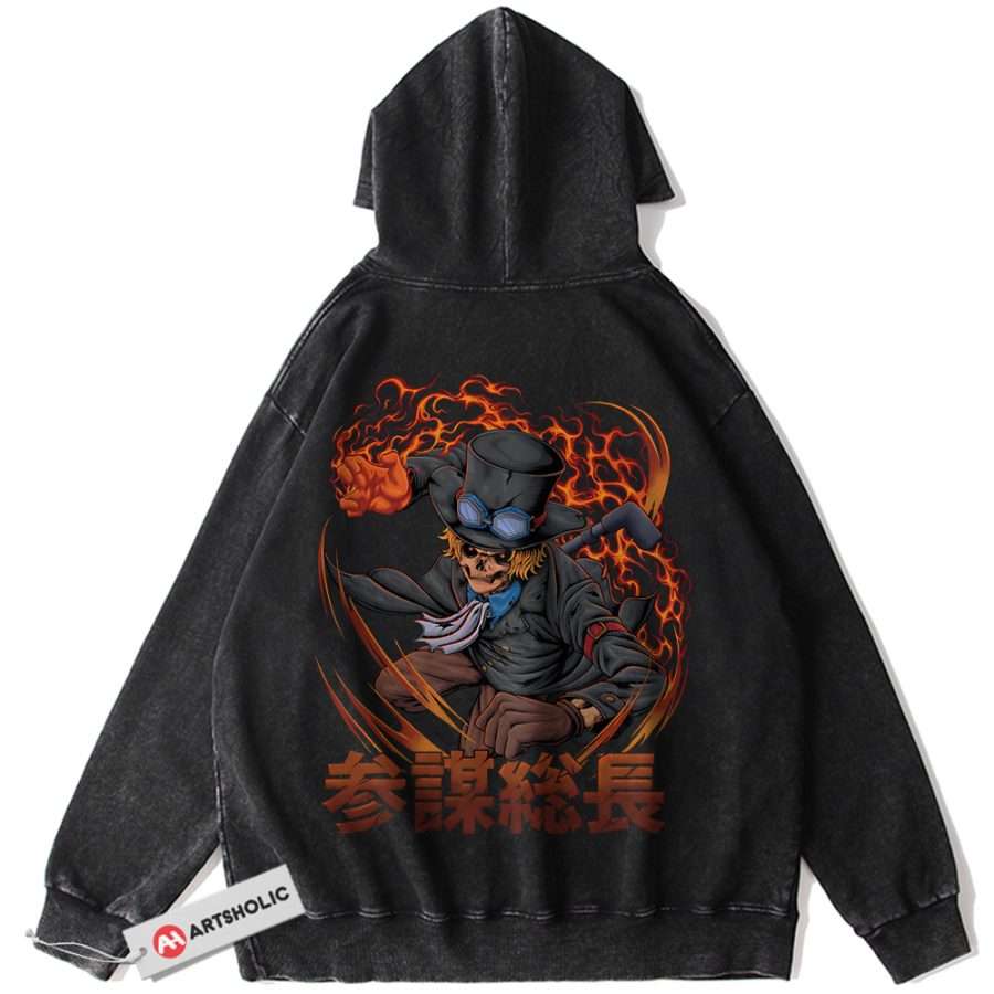 Alternative view of Sabo Hoodie, One Piece Hoodie, Anime Hoodie, Vintage Hoodie