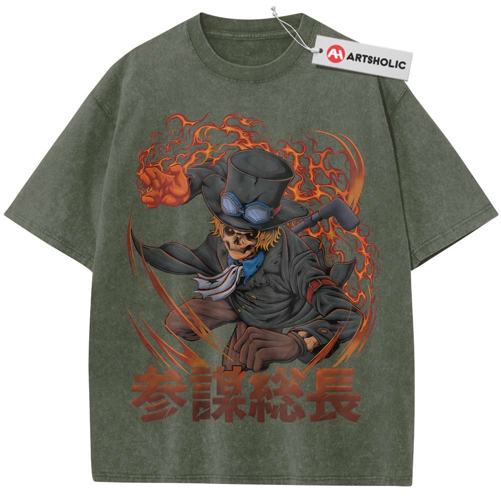 Alternative view of Sabo Shirt, One Piece Shirt, Anime Shirt, Vintage T-Shirt