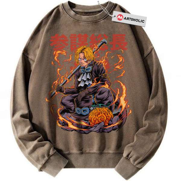 Alternative view of Sabo sweatshirt, One Piece sweatshirt, Anime sweatshirt, Vintage Sweater