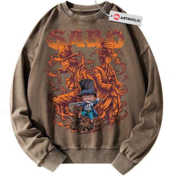 Alternative view of Sabo Sweatshirt, One Piece Sweatshirt, Anime Sweatshirt, Vintage Sweatshirt