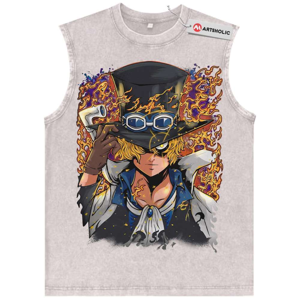 Alternative view of Sabo Tank Top, One Piece Tank Top, Anime Tank Top, Vintage Tank Top
