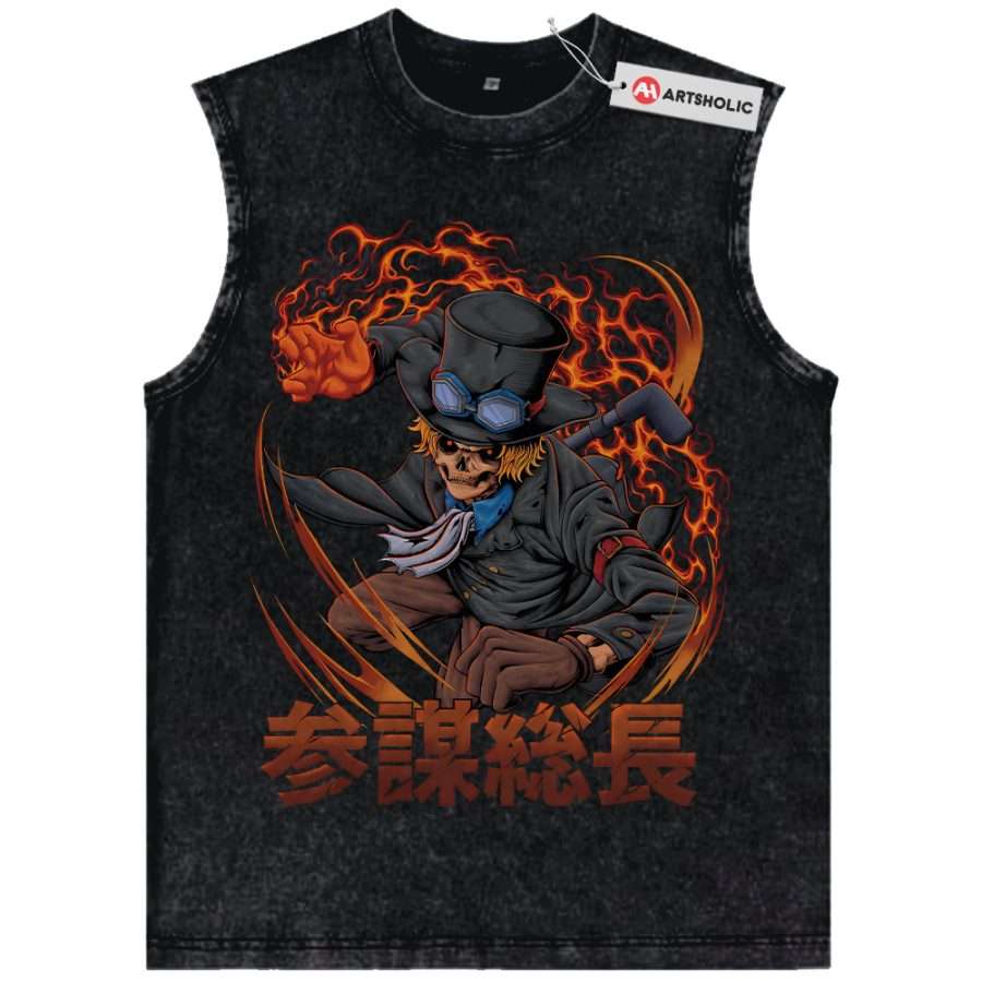Alternative view of Sabo Tank Top, One Piece Tank Top, Anime Tank Top, Vintage Tank Top