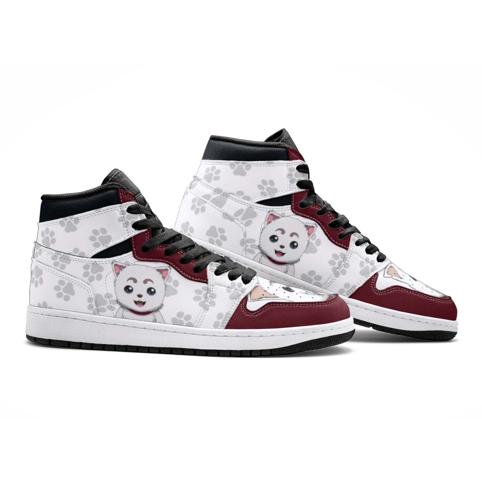 Alternative view of Sadaharu Gintama Custom Sneaker Mid 1 Basketball Shoes - Otaku Hall