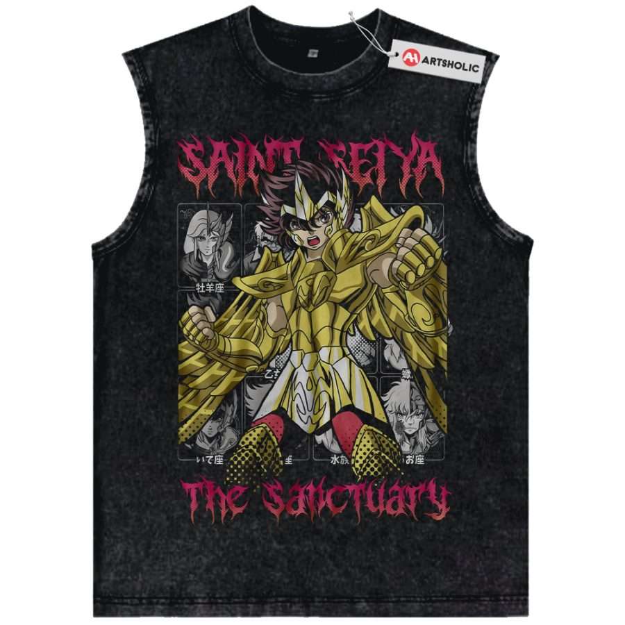 Alternative view of Sagittarius Seiya Tank Top, Saint Seiya Tank Top, Anime Tank Top, Vintage Tank Top
